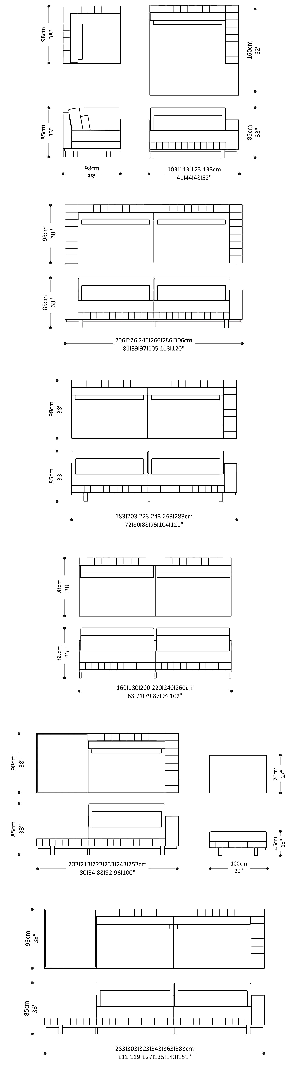 Image of the complete dimensions of the product